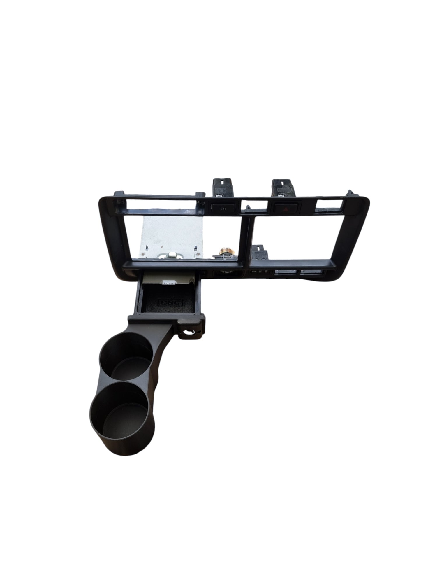Ashtray replacement cupholder and GME UNIDEN UHF mount suits 80 series landcruiser Reference part number: 74102-60080