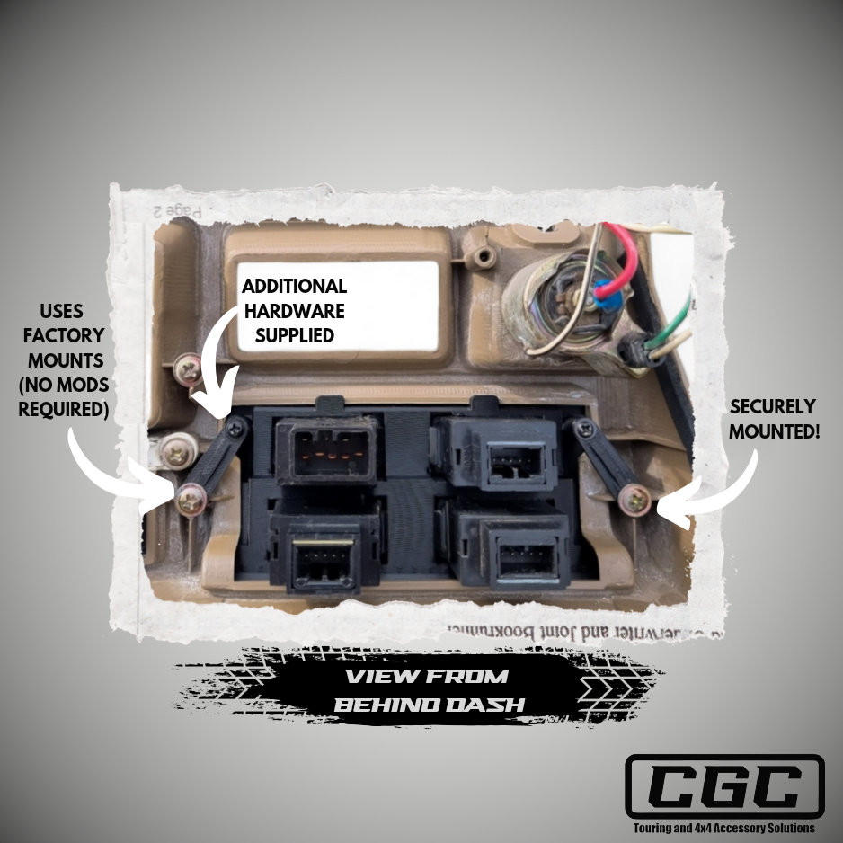 Steel Dash 70 Series AshTray Replacement Switch Panel (Toyota Style) - Suits 73/74/75/78/79