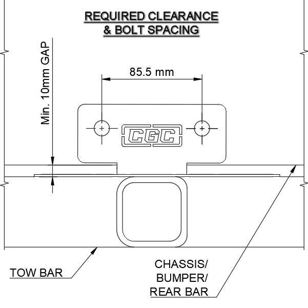 Landcruiser trailer plug bracket suits hayman reese 80 series 70 series 73 74 75 78 79