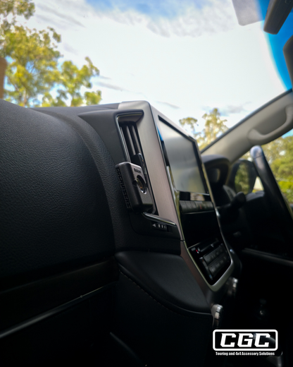 UHF Handheld mount to suit 2016-2021 200 Series Land cruiser. No Modifications required.