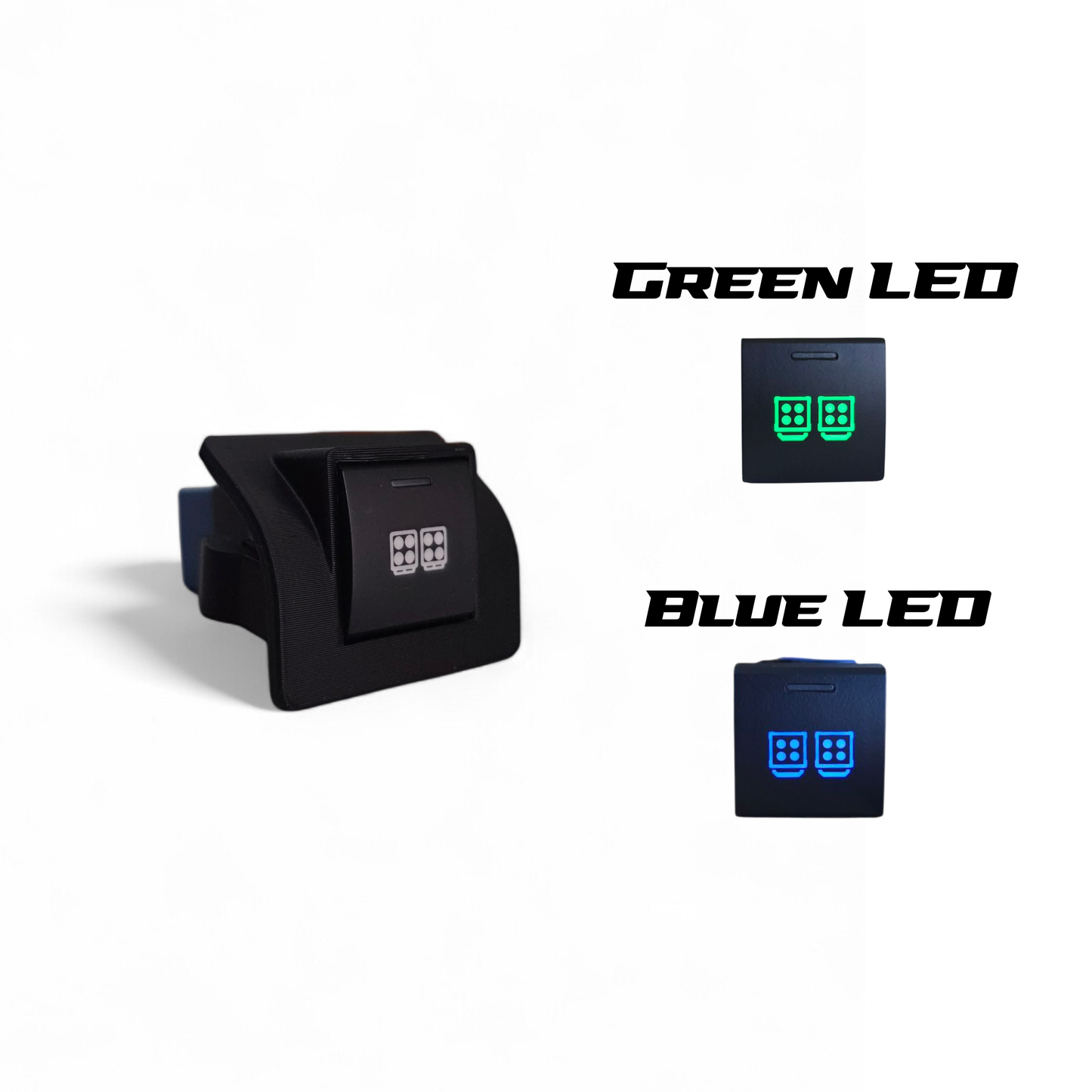 Finally, a clean switch solution for early 80 Series Landcruisers. Our switch adapters suit newer OEM Toyota 22 x 22mm Switches.