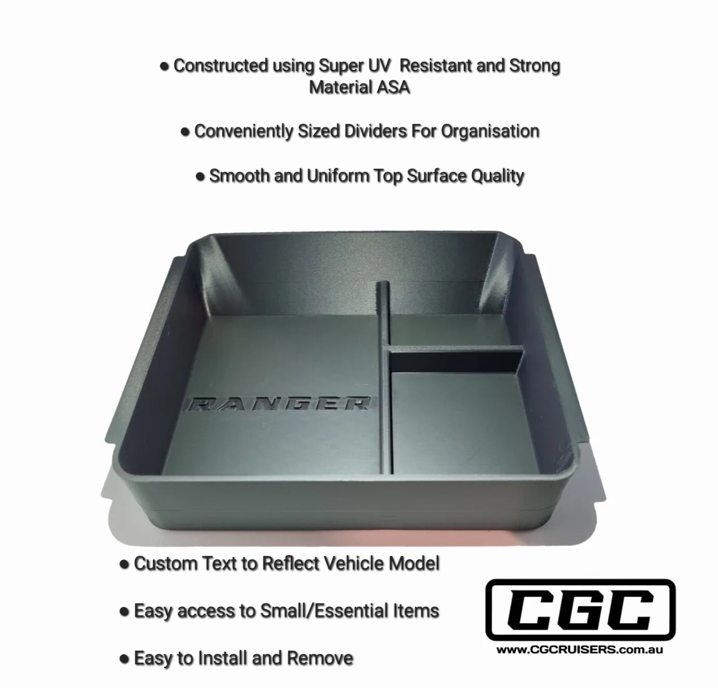 Next Gen Ranger / Everest Console Tray Divider | CG Cruisers – CGC ...