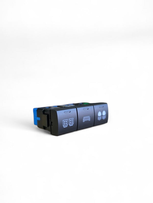 CGC's Range of 22 x 22mm Square Push Button Switches are an OEM Quality solution to add additional switches to your 300 Series Land cruiser, 2018+ Toyota Prado 150 Series, 2019+ RAV4, 2019+ Hiace, Sep 2017+ Camry, 2018+ Corolla.